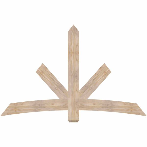 Ekena Millwork Alberta Smooth Timber Gable Bracket, Douglas Fir, 72"W x 45"H x 1 1/2"D x 5 1/2"F, 15/12 Pitch GBW072X45X0206ALB00SDF - main